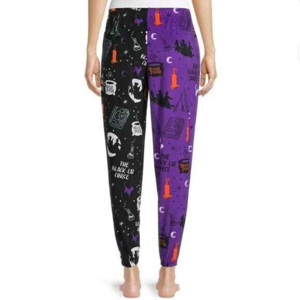 Disney Womens HOCUS POCUS Pajama Lounge Jogger Pants with Pockets Size M Purple - Picture 2 of 11